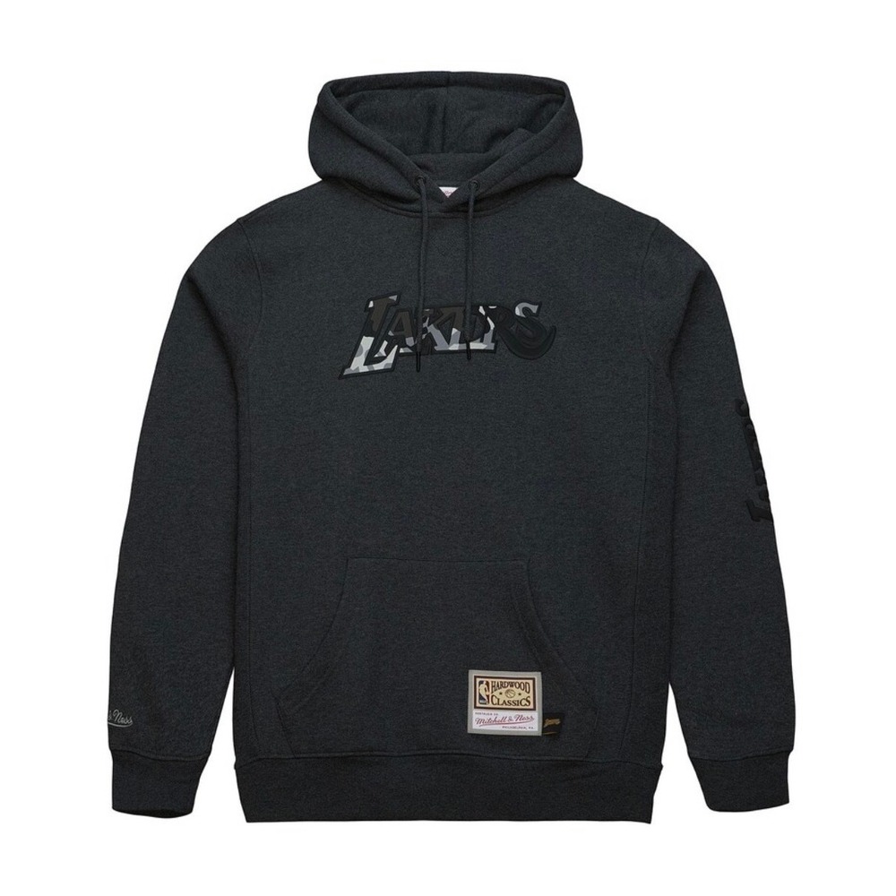 Mitchell & Ness Mens LA Lakers Ghost Black Camo‎ Hoodie Grey S NWT